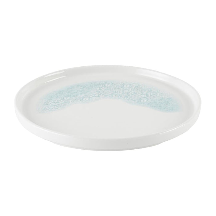 Churchill Vintage Prints Med Tiles Aquamarine Chefs' Walled Plate 260mm (6 Pack) Churchill Super Vitrified