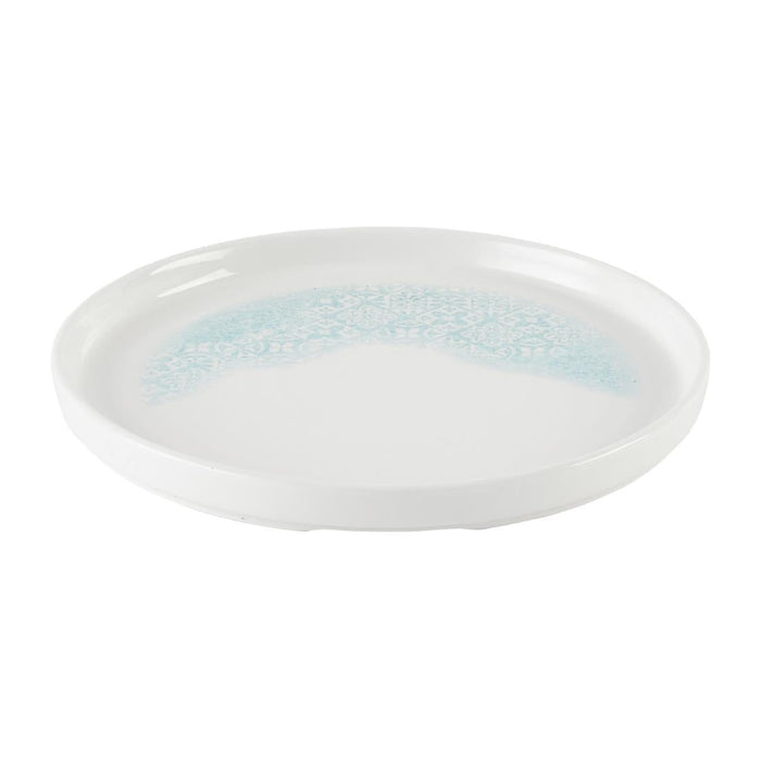 Churchill Vintage Prints Med Tiles Aquamarine Chefs' Walled Plate 210mm (6 Pack) Churchill Super Vitrified