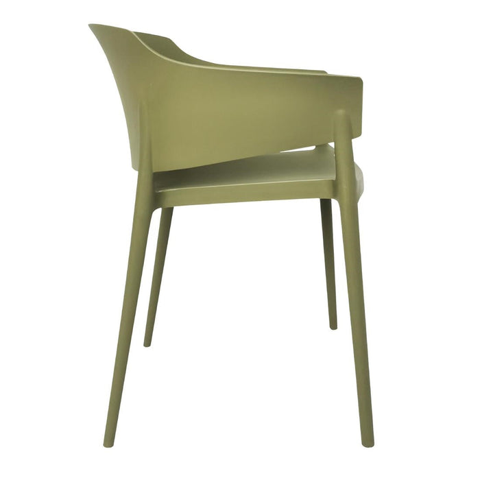 Bolero Lorenzo Cafe Chairs Green Tea (2 Pack) Bolero