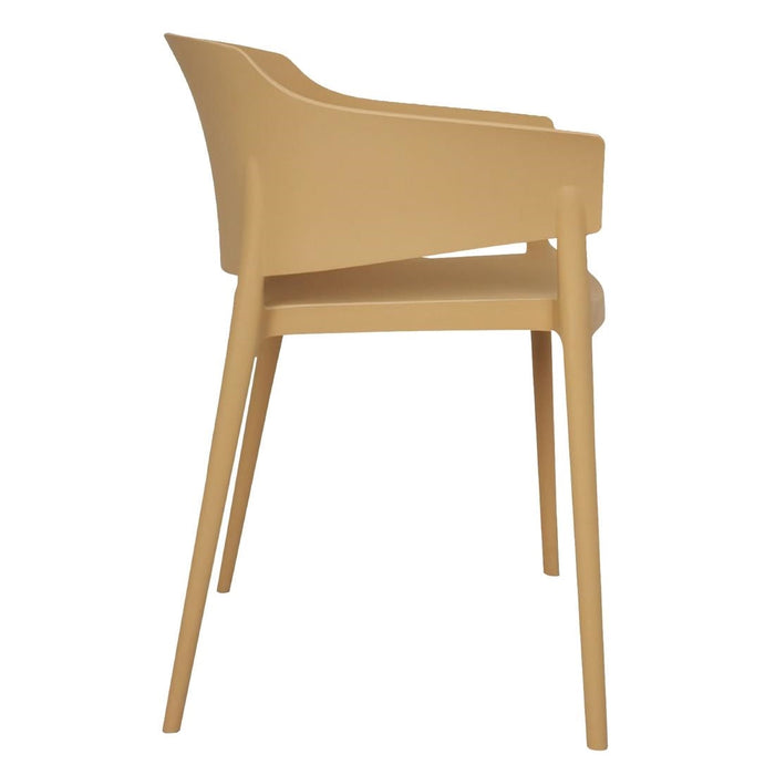 Bolero Lorenzo Cafe Chairs Warm Cream (2 Pack) Bolero