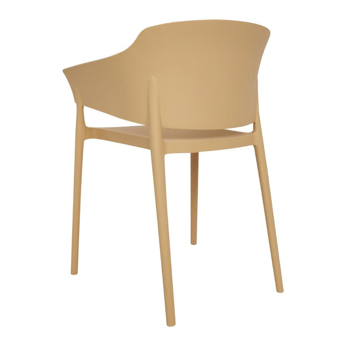 Bolero Lorenzo Cafe Chairs Warm Cream (2 Pack) Bolero