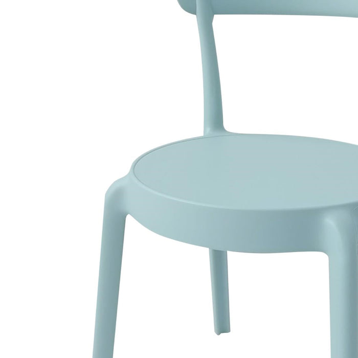 Bolero Mila Café Chairs Icy Blue (2 Pack) Bolero