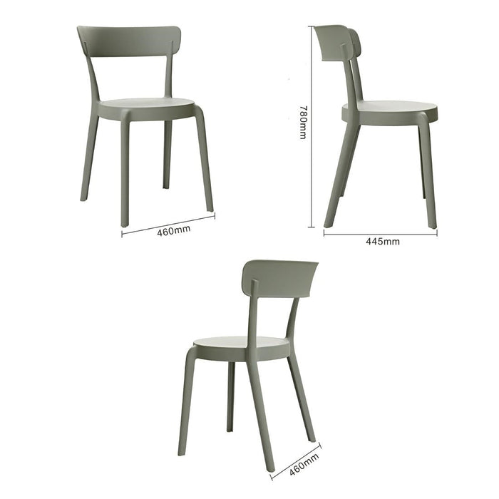 Bolero Mila Café Chairs Moss Grey (2 Pack) Bolero