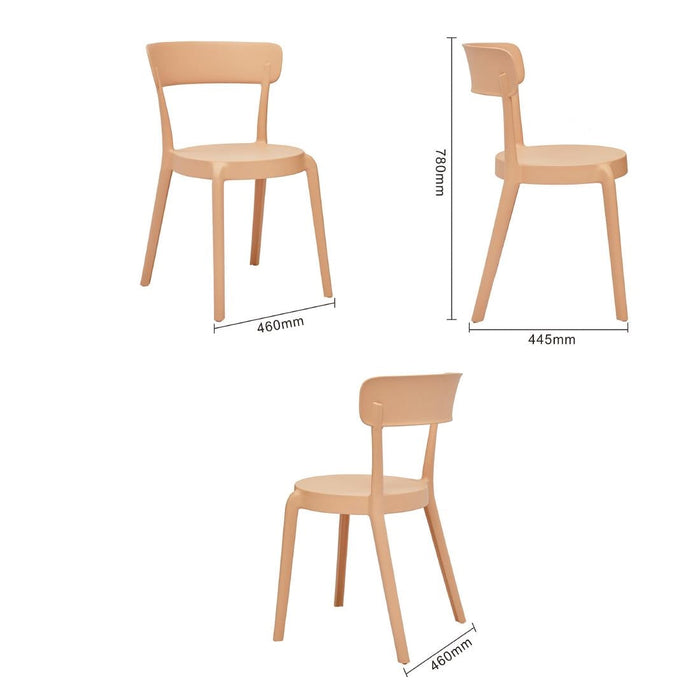 Bolero Mila Café Chairs Light Nude Pink (2 Pack) Bolero