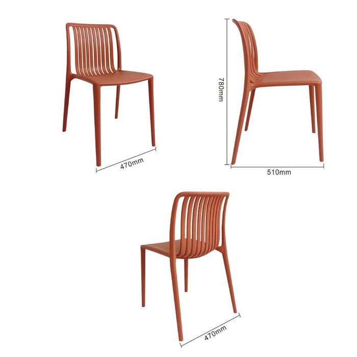 Bolero Verona Café Chairs Mild Orange (2 Pack) Bolero