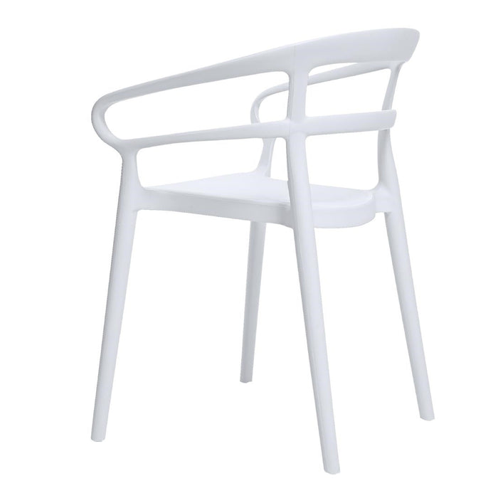 Bolero Mateo Café Chairs White (2 Pack) Bolero