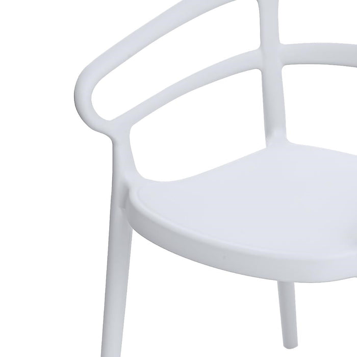 Bolero Mateo Café Chairs White (2 Pack) Bolero