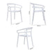 Bolero Mateo Café Chairs White (2 Pack) Bolero