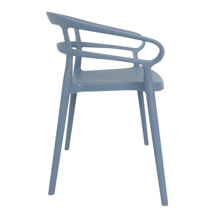 Bolero Mateo Café Chairs Slate Blue (2 Pack) Bolero