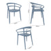 Bolero Mateo Café Chairs Slate Blue (2 Pack) Bolero