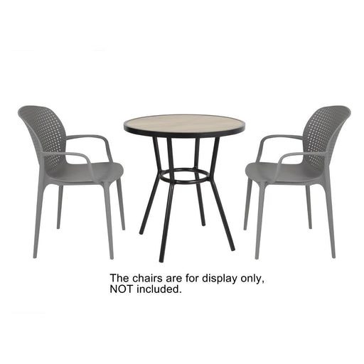 Bolero Marston Round Outdoor Table Black 700mm Bolero
