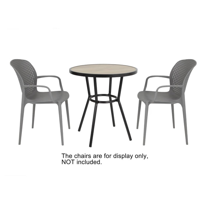 Bolero Marston Round Outdoor Table Black 700mm Bolero
