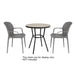 Bolero Marston Round Outdoor Table Black 700mm Bolero