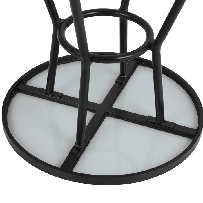 Bolero Marston Round Outdoor Table Black 700mm Bolero