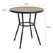 Bolero Marston Round Outdoor Table Black 700mm Bolero