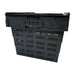 Vogue Perforated Plastic Transport Storage Crate with Attached Lid 600x400x320mm Vogue