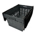 Vogue Perforated Plastic Transport Storage Crate with Attached Lid 600x400x320mm Vogue