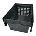Vogue Perforated Plastic Transport Storage Crate with Attached Lid 600x400x320mm Vogue