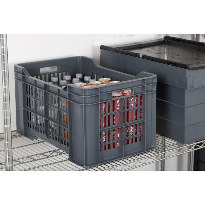 Vogue Perforated Plastic Storage Crate 542x360x290mm Vogue