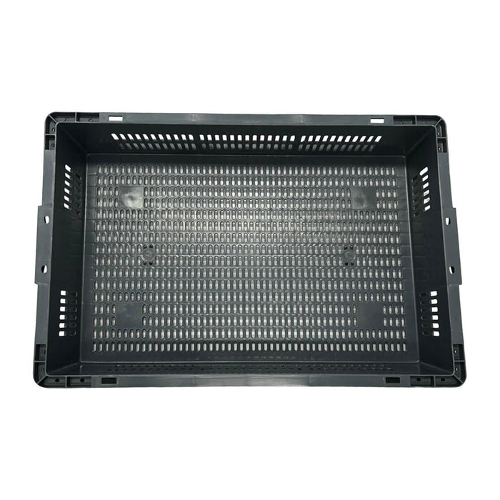 Vogue Perforated Plastic Storage Crate 600x400x120mm Vogue