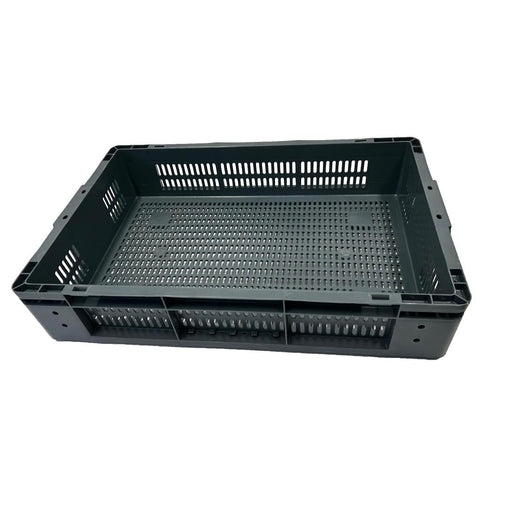 Vogue Perforated Plastic Storage Crate 600x400x120mm Vogue
