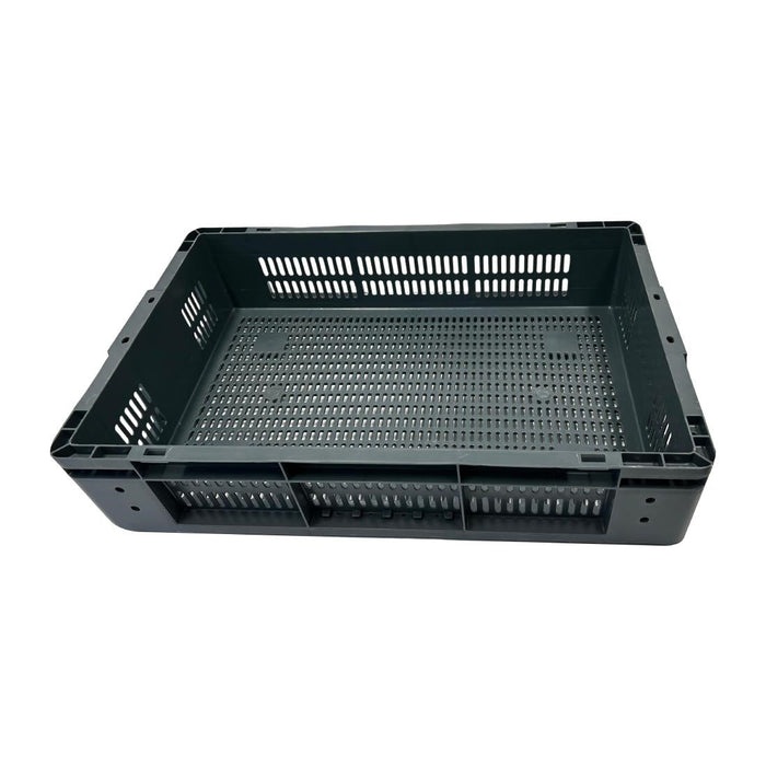 Vogue Perforated Plastic Storage Crate 600x400x120mm Vogue