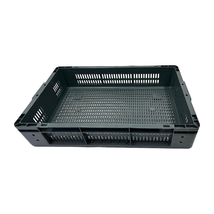 Vogue Perforated Plastic Storage Crate 600x400x120mm Vogue