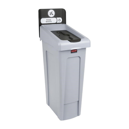 Rubbermaid Slim Jim Food Waste Recycling Station Brown 87Ltr Slim Jim