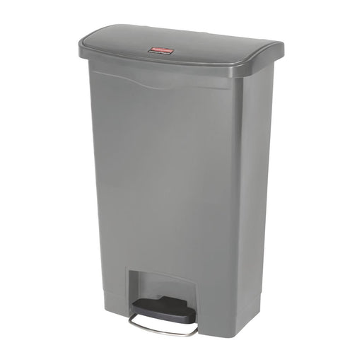 Rubbermaid Slim Jim Front Step-On Pedal Bin Grey 50Ltr Slim Jim