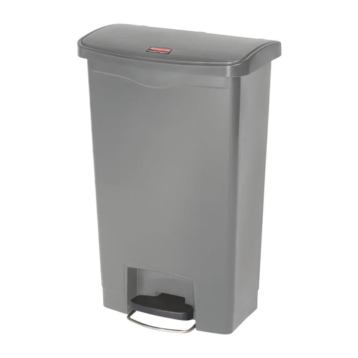 Rubbermaid Slim Jim Front Step-On Pedal Bin Grey 50Ltr Slim Jim