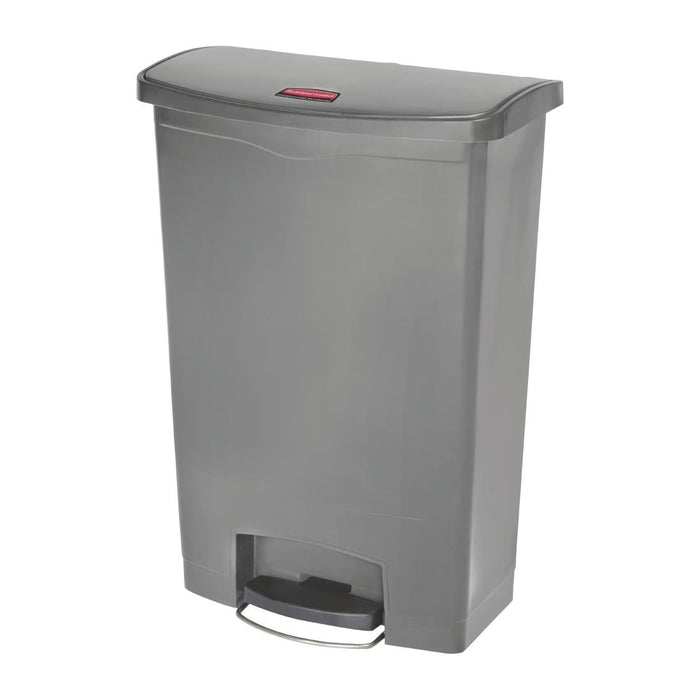 Rubbermaid Slim Jim Front Step-On Pedal Bin Grey 90Ltr Slim Jim