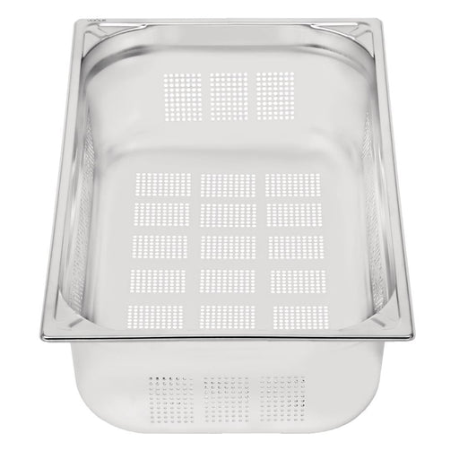 Vogue Heavy Duty Stainless Steel Perforated 1/1 Gastronorm Tray 150mm Vogue