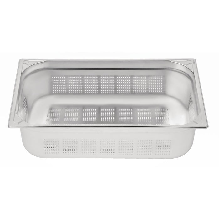 Vogue Heavy Duty Stainless Steel Perforated 1/1 Gastronorm Tray 150mm Vogue
