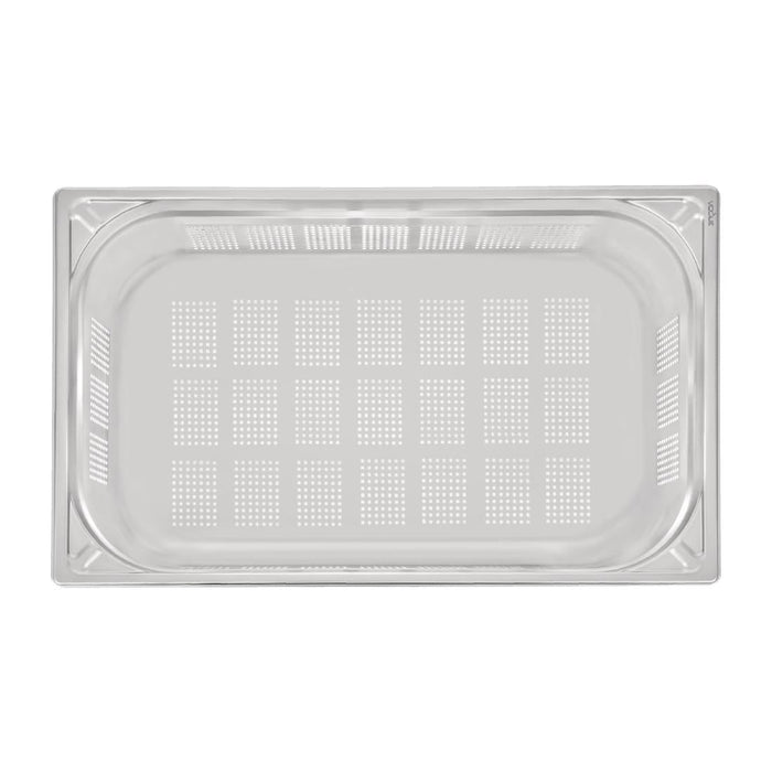 Vogue Heavy Duty Stainless Steel Perforated 1/1 Gastronorm Tray 150mm Vogue