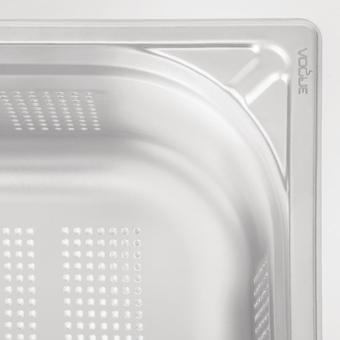 Vogue Heavy Duty Stainless Steel Perforated 1/1 Gastronorm Tray 150mm Vogue