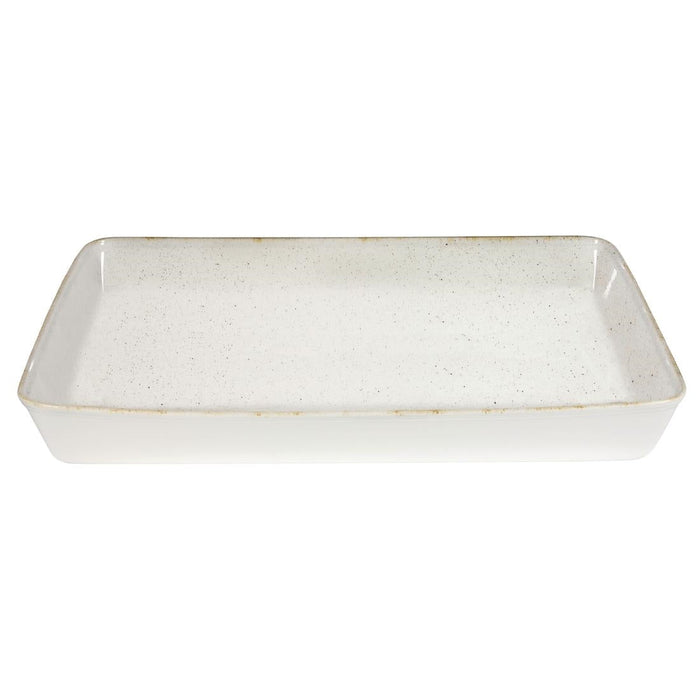 Churchill Stonecast Hints Rectangular Baking Dishes Barley White 325 x 530mm Churchill