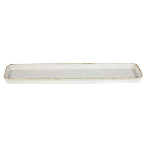 Churchill Stonecast Hints Rectangular Flat Trays Barley White 150 x 530mm Churchill