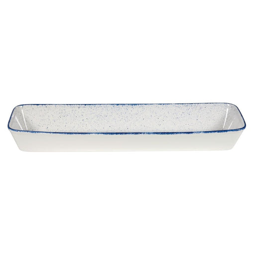 Churchill Stonecast Hints Rectangular Baking Dishes Indigo Blue 160 x 530mm Churchill