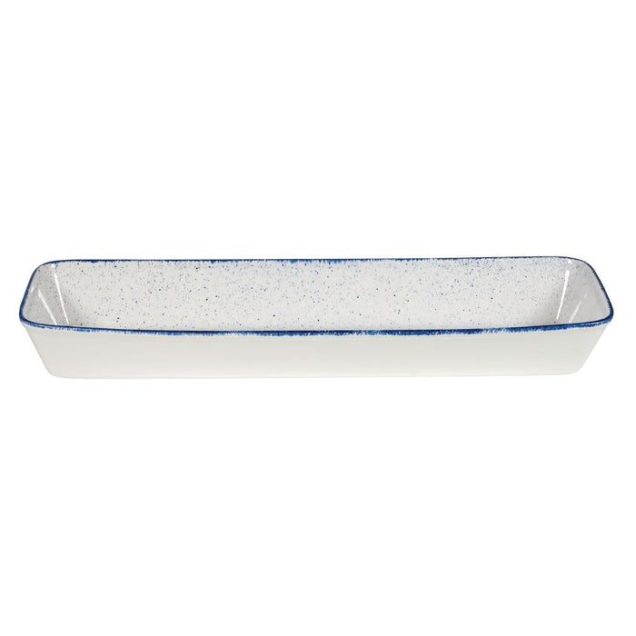 Churchill Stonecast Hints Rectangular Baking Dishes Indigo Blue 160 x 530mm Churchill
