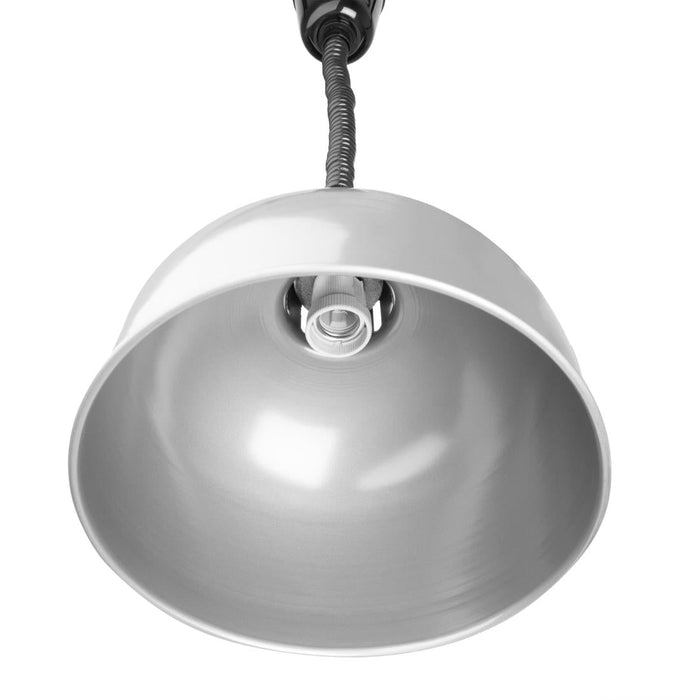 Buffalo Retractable Dome Heat Lamp Silver 2.5kW Buffalo