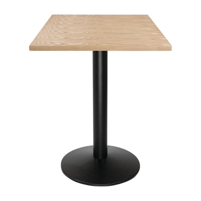 Bolero Pre-drilled Square Table Top Natural Ash Veneer 700mm Bolero