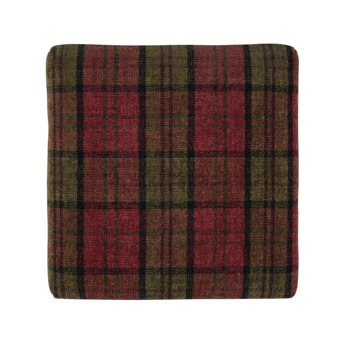 Bolero Dale Low Stools Claret Tartan (2 Pack) Bolero