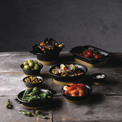 Churchill Black Igneous Stoneware Pie Dish 140mm (6 Pack) Churchill