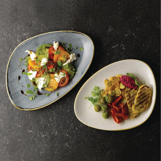 Churchill Stonecast Triangular Plates Barley White 265mm (12 Pack) Churchill