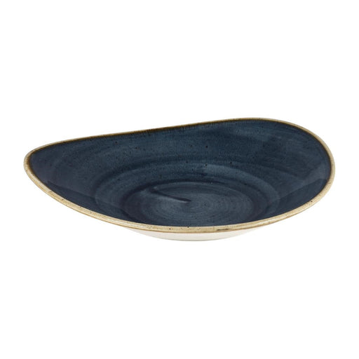 Churchill Stonecast Triangular Shallow Bowls Blueberry 210mm (12 Pack) Churchill