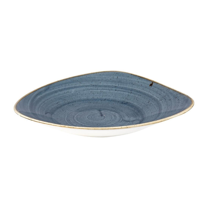 Churchill Stonecast Triangular Shallow Bowls Blueberry 272mm (12 Pack) Churchill
