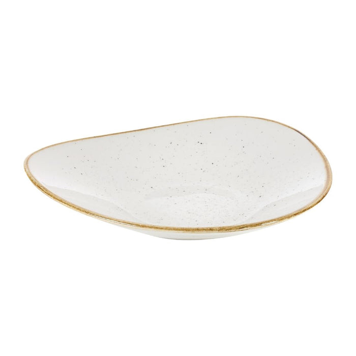 Churchill Stonecast Triangular Shallow Bowls Barley White 210mm Churchill