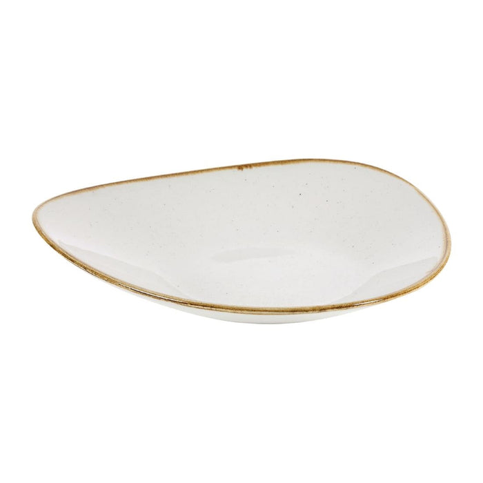Churchill Stonecast Triangular Shallow Bowls Barley White 272mm Churchill