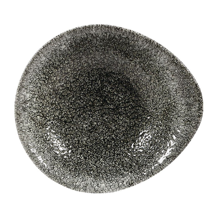 Churchill Raku Round Dish Quartz Black 160mm (12 Pack) Churchill