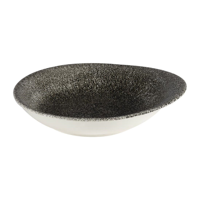 Churchill Raku Round Dish Quartz Black 185mm (12 Pack) Churchill